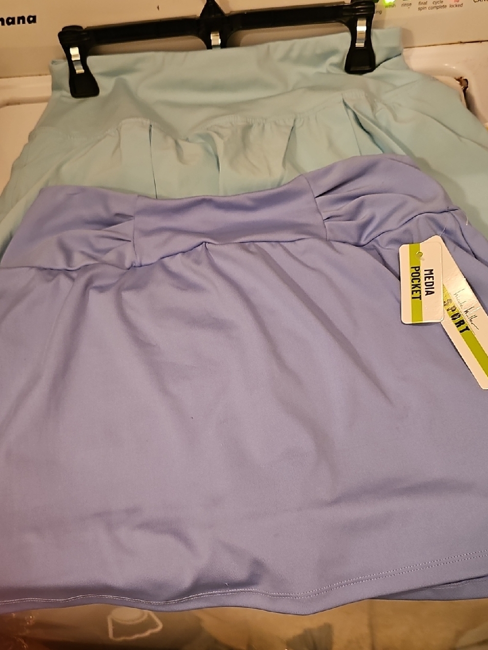 MV Sport Light Blue & Lavender Athletic Skorts Duo Medium And Large Skirt New